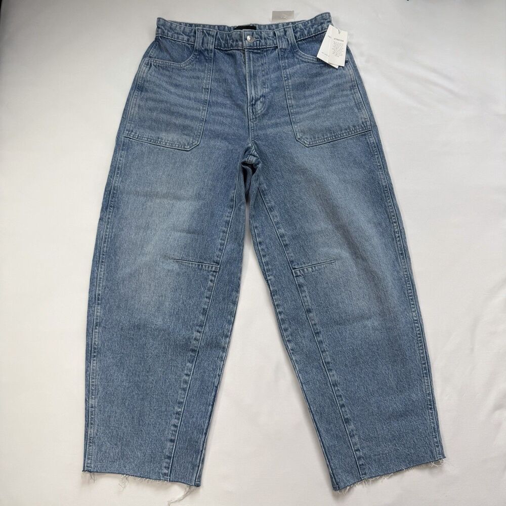 Free Assembly Cropped Carpenter Barrel Jeans SIZE 8 High Rise Boho Streetwear
